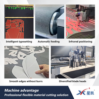 Machine de découpe CNC Xingkai 1600x2500mm avec caméra CCD et projecteur, alimentation automatique pour l'industrie du cuir