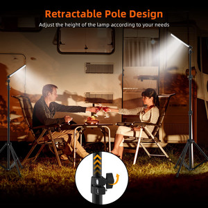 Camping light1680lumen tragbares Licht LED Barbecue Light work Light withcamping Standa justa ble metal versenkbares Stativ 6 - Product Image 6
