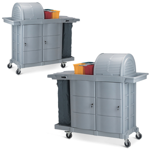 Troli Layanan Multifungsi Mewah dengan Pintu untuk Restoran, Hotel, Kebersihan, <span class=keywords><strong>Laundry</strong></span>, dan Bar - Product Image 6