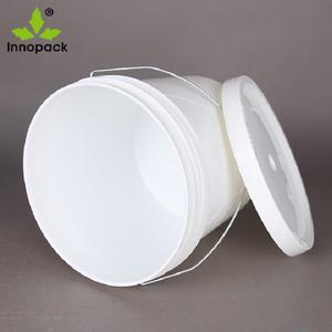 Cubo de pintura resistente de 3,5 galones con tapa a prueba de manipulaciones y mango de metal Lata impresa de plástico para uso alimentario asequible - Product Image 4