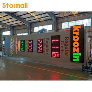 Insegna a Pilone <span class=keywords><strong>LED</strong></span> Personalizzata Autoportante per Stazioni di Servizio, Segnaletica Digitale per Prezzi - Product Image 4