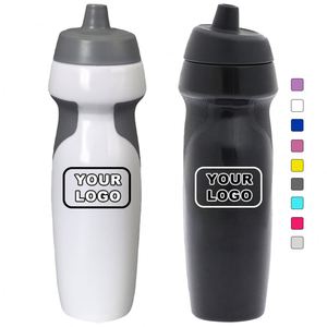 ขวดน้ำพลาสติกกีฬา 600 มล. ปลอดสาร BPA พิมพ์โลโก้ได้ ขวดบีบพกพาสำหรับกิจกรรมกลางแจ้ง ขวดน้ำสำหรับปั่นจักรยานและกีฬา - Product Image 1