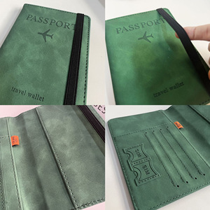 Funda para Pasaporte RFID, Tarjetero de Cuero PU, Estuche para Pasaporte, Artículos Esenciales de Viaje para Mujeres, Hombres y Familias en Vacaciones - Product Image 5