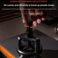 Distributeur de poudre de café WDT rotatif en acier inoxydable avec aiguille magnétique anti-agglomération, outil de barista pour espresso, design moderne et minimaliste