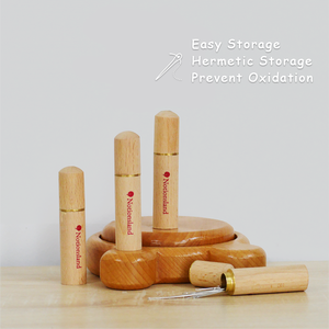Juego de Agujas de Bordado y Acolchado de Alta Calidad Hechas a Mano, Estuche de Madera de Haya con Agujas Afiladas, Herramienta Elegante para Uso Doméstico - Product Image 1