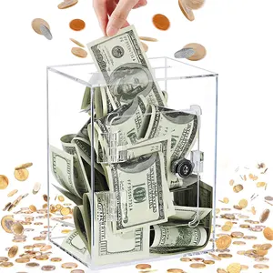 Quality Wholesale Clear Money Box Available For Your Valuables 