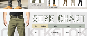 Мужские водонепроницаемые грузовые брюки с несколькими карманами, эластичные быстросохнущие рабочие брюки - Product Image 6