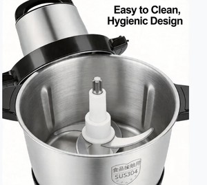 <span class=keywords><strong>Hachoir</strong></span> à <span class=keywords><strong>viande</strong></span> en acier inoxydable 6L-Robot culinaire multifonctionnel pour hacher, mélanger et purée de bébé, <span class=keywords><strong>hachoir</strong></span> électrique avec lames - Product Image 4