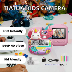 TIATUA Çocuklar için Anında Baskılı Kamera 2.4 inç 1080P HD CMOS Sensörlü Dijital Kamera 32GB Kart Yazdırılabilir Fotoğraf Kağıdı Renkli Kalemler Hediye - Product Image 2