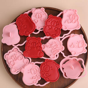 Petite fille porte moule à Biscuit au beurre pressé à la main enfants dessin animé chignon cuit à la vapeur complément alimentaire imprimé en relief Fondant gâteau outil - Product Image 3