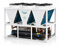 Système de refroidissement industriel à air et à eau, unité modulaire de refroidissement HVAC, capacité de refroidissement de 345-460 kW, modèle Hi-Mod R-410A haute performance