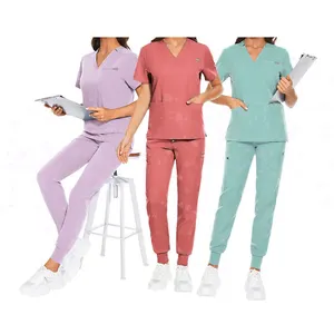Low MOQ Wholesale Custom Logo Scrubs Suit Medical Scrubs Sets Nurse Uniform Hospital Uniforms- Discounts for Bulk Orders!