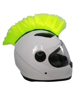 Casque de moto de haute qualité avec perruque Mohawk synthétique, perruque de cosplay vert clair, cheveux de casque Mohawk (casque non inclus) - Product Image 2