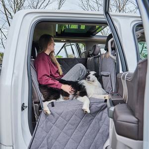 Hamaca de lujo personalizable para asiento de coche de mascotas con extensor de asiento Oxford de impresión sólida y material de nailon para perros de camiones de tamaño completo - Product Image 1
