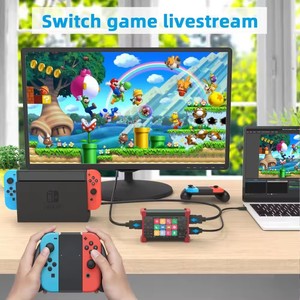 การ์ดจับภาพวิดีโอสตรีมมิ่ง Full HD 1080P การบันทึกวิดีโอ 60Fps และการออกอากาศสดพร้อมจอแสดงผล LCD สตรีมเด็ค Midjourney - Product Image 2