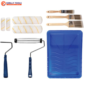 Kit de rouleaux à peinture et de pinceaux, 10 pièces, kit d'outils de peinture réutilisables et lavables, rouleaux à peinture pour murs, pour usage domestique et professionnel - Product Image 1
