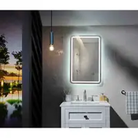 Модерн зеркало для ванной комнаты с полками и LED-подсветкой