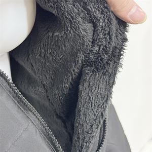 Parka d'Hiver pour <span class=keywords><strong>Femme</strong></span> Épaisse Chaude Doublée Polaire Manteau Long à Capuche Grande Taille Imprimée Doudoune Rembourrée - Product Image 4