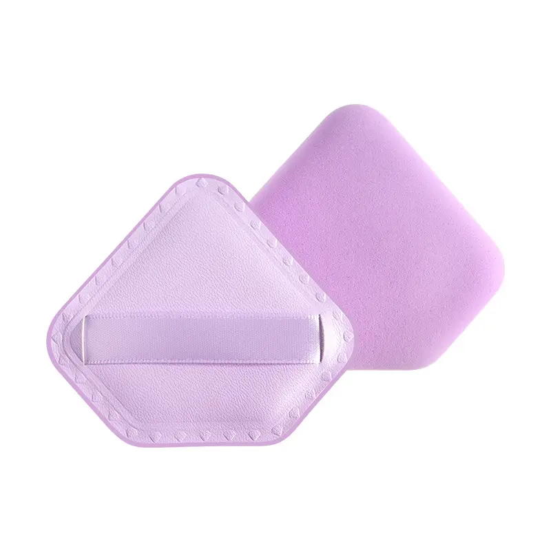 Esponja compacta em pó para maquiagem, esponja de ar em forma de diamante, fácil de usar, seca e úmida, para base