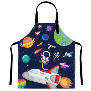 Tablier en polyester imprimé dessin animé résistant à la chaleur pour une utilisation professionnelle de cuisine tablier de haute qualité en gros - Product Image 3