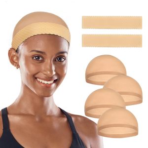 Ensemble de filets <span class=keywords><strong>à</strong></span> <span class=keywords><strong>cheveux</strong></span> et de fixations pour perruques Jinke. Pack de 4/1 ou 2/1. Bandeau antidérapant en silicone de qualité <span class=keywords><strong>alimentaire</strong></span> transparent pour perruques en dentelle, extensions et postiches. - Product Image 2