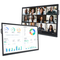 Tableau interactif intelligent 86 pouces en gros, écran tactile 20 points, tableau blanc numérique, PC tout-en-un pour salle de réunion de bureau