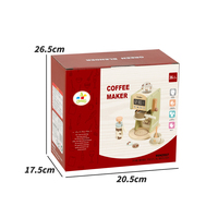 Jouets de simulation de cafetière en bois pour enfants COMMIKI, cafetière verte, machine à café de simulation, cuisine, machine à cuisiner