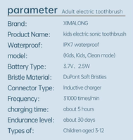AI Voice Bone Reduction Smart Wireless Technology Factory Supplier 31000 Vibrations 3 Modes pour bébés Cartoon Help Oral Care