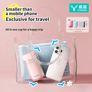 Juego de Cepillo de Dientes Plegable de Viaje Más Vendido con Cepillo de Dientes de Cerdas Suaves y Pasta Dental en el Interior, Puede Usarse como Vaso para <span class=keywords><strong>Enjuague</strong></span> <span class=keywords><strong>Bucal</strong></span> - Product Image 5