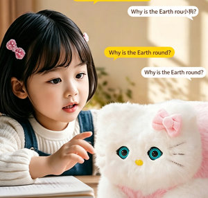 Peluche de chat en coton réaliste intelligente IA, compagnon émotionnel, avec dialogue vocal interactif, personnalisable, unisexe, <span class=keywords><strong>pour</strong></span> fête - Product Image 2