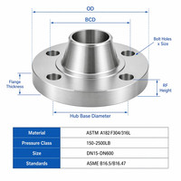 Bride à joint de superposition en acier au carbone avec extrémité à emboîtement pour échangeur de chaleur à coque et tubes ASME B16.5 CL150 RF NPS 2-24