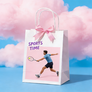Bolsa de Papel Kraft Ecológica Personalizada para Regalos Deportivos, Bolsa de Mano Portátil para Eventos Deportivos, Recuerdo, Regalo para Team Building - Product Image 3