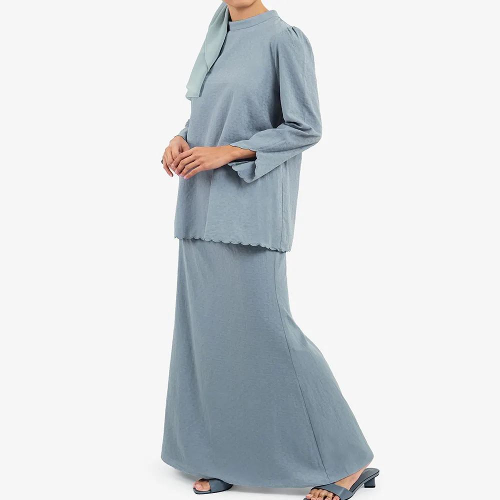 Jubah Kurung Thêu Thời Trang Tùy Chỉnh Cho Phụ Nữ Hồi Giáo Hai Bộ Váy Tudung Quần Áo & Váy