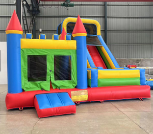 2025 New Arrival tùy chỉnh 0.55 mét PVC thương mại Inflatable Bouncer lâu đài Combo ướt hoặc khô với Blower phụ kiện - Product Image 5