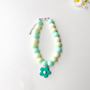 Collier pour chat et chien avec blocs de couleur macaron, collier pour animal de compagnie avec pendentif fleur HyunA, collier pour petit chien et chaton - Product Image 5