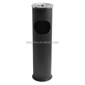 Hole Body Indoor Or Outdoor Dustbin Public Receptacle Bin Metal Waste Outdoor Garden Ashtray Bin Ashtray Stand Trash Bin