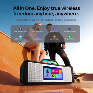 หน้าจอสัมผัสขนาดใหญ่ ลำโพงในตัว WiFi สำหรับงานปาร์ตี้ที่บ้าน ODM OEM หน้าจอสัมผัสแบบ Capacitive HD ขนาด 8 นิ้ว - Product Image 4