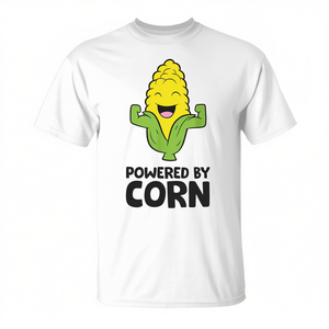 T-shirt Powered By Corn avec motif Sweet Corn, coupe unisexe - Product Image 2