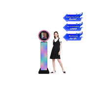 Portable Ring Light iPad Photo Booth Machine Stand Flight Case Shell Compatible pour les mariages Parties Logo personnalisé gratuit