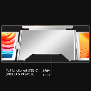 Monitor Portátil Triple S788 Directo de Fábrica, Pantalla Triple para Laptop de 16 Pulgadas, Panel IPS Ajustable con Conexión USB C - Product Image 3