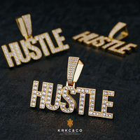 KRKC – pendentif avec motif de Microphone en or 18K VVS Moissanite personnalisé de haute qualité, pendentif personnel de rappeur de luxe Hip Hop glacé