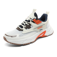 Chaussures basses pour hommes en toile monochrome et cuir microfibre, confortables, antidérapantes, style rétro, à lacets, avec doublure en mesh