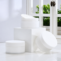 Emballage de luxe personnalisé en plastique PET transparent givré pour beurre corporel, 500g 250ml, pot à crème cosmétique avec couvercles