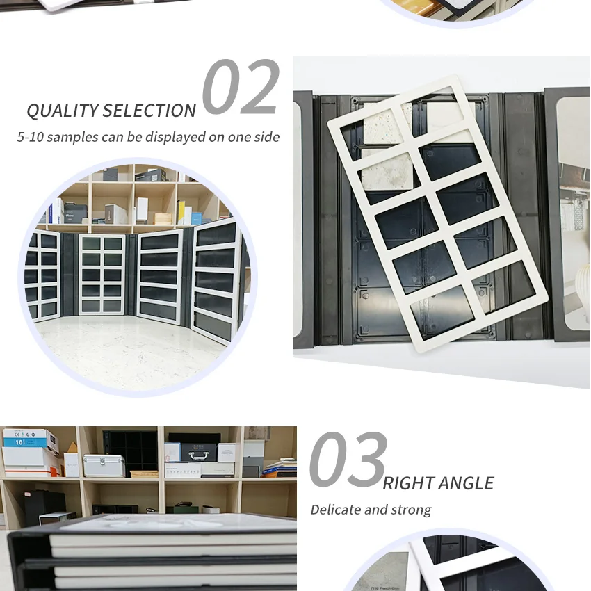 Hot Sale Marble Granite Quartz Display Custom Packing Catalog Plastic Sample Folders Tile Specimen Folder Stone Sample Book