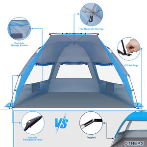 Presa di fabbrica all'ingrosso 4 persone automatico facile configurazione tre grandi finestre a maglia tenda <span class=keywords><strong>da</strong></span> spiaggia istantanea Pop-up tenda <span class=keywords><strong>da</strong></span> <span class=keywords><strong>campeggio</strong></span> all'aperto - Product Image 5