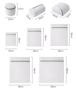 Großhandel Custom ized Logo gedruckt Easy Carry Wieder verwendbare Polyester Mesh Wäsche sack für feine Unterwäsche Wash Safe - Product Image 6