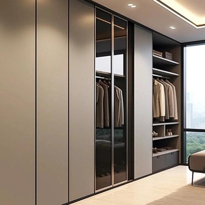 Armario Moderno de Madera de Abedul con 3 <span class=keywords><strong>Cajones</strong></span> y 2 Estantes, Ecológico, Duradero, con Cerradura, Altura Ajustable de 2m-5m, Almacenamiento para Dormitorio y Hogar - Product Image 4