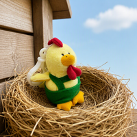 Fabricant de jouets en peluche personnalisés : Adorables poussins jaunes en peluche, porte-clés, jouets en peluche doux, animaux en peluche pour cadeaux d'enfants, pendentifs de sac