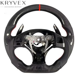 <span class=keywords><strong>Volant</strong></span> en cuir et fibre de carbone Kryvex pour Lexus IS250/LS460/LS600h 2007-2012, intérieur personnalisé - Product Image 1