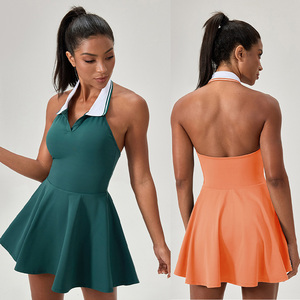 Robe de golf en spandex pour le tennis de plage, robes ajustées athlétiques pour femmes, robe de golf élégante pour l'entraînement, Falda De Tenis Para Mujere - Product Image 1